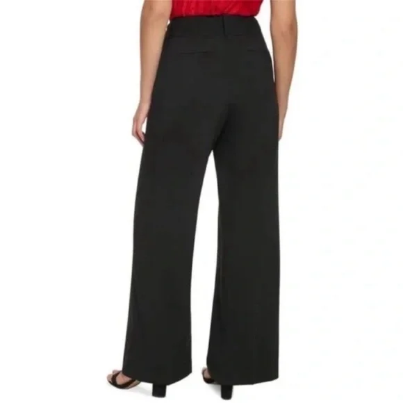 DKNY Wide Leg Pants Black Size 10 - Picture 2 of 8